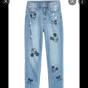 H&M X disney ripped jeans